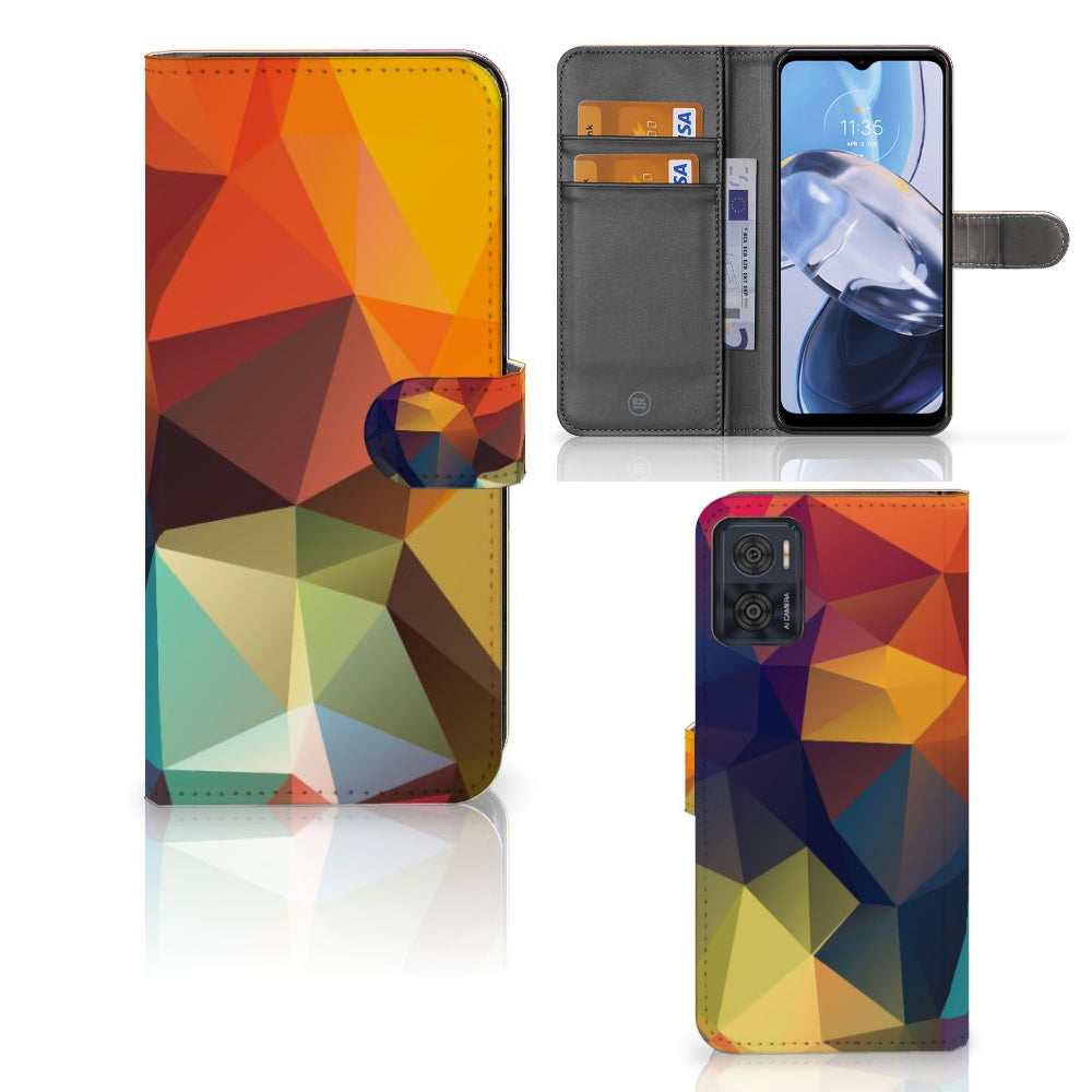 Motorola Moto E22 | E22i Book Case Polygon Color