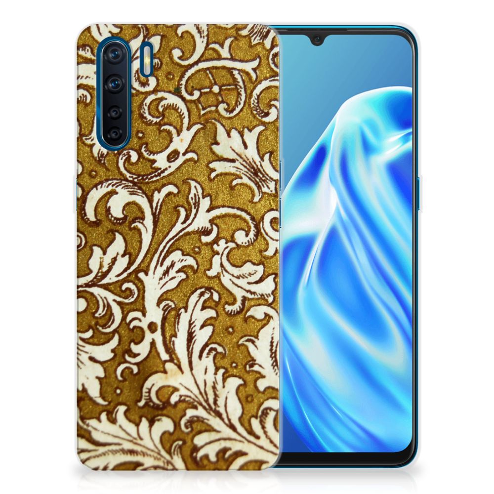 Siliconen Hoesje OPPO A91 Barok Goud B2C Telecom