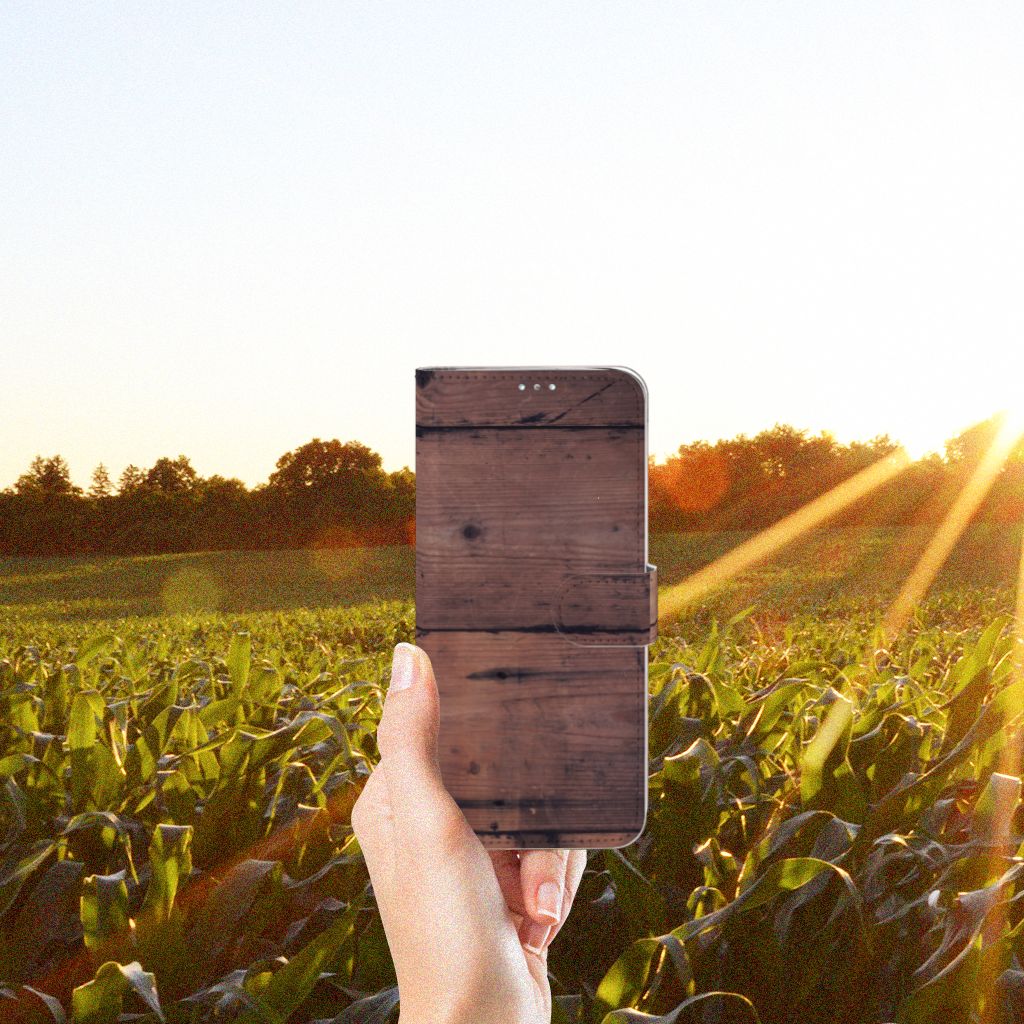 Samsung Galaxy A71 Book Style Case Old Wood