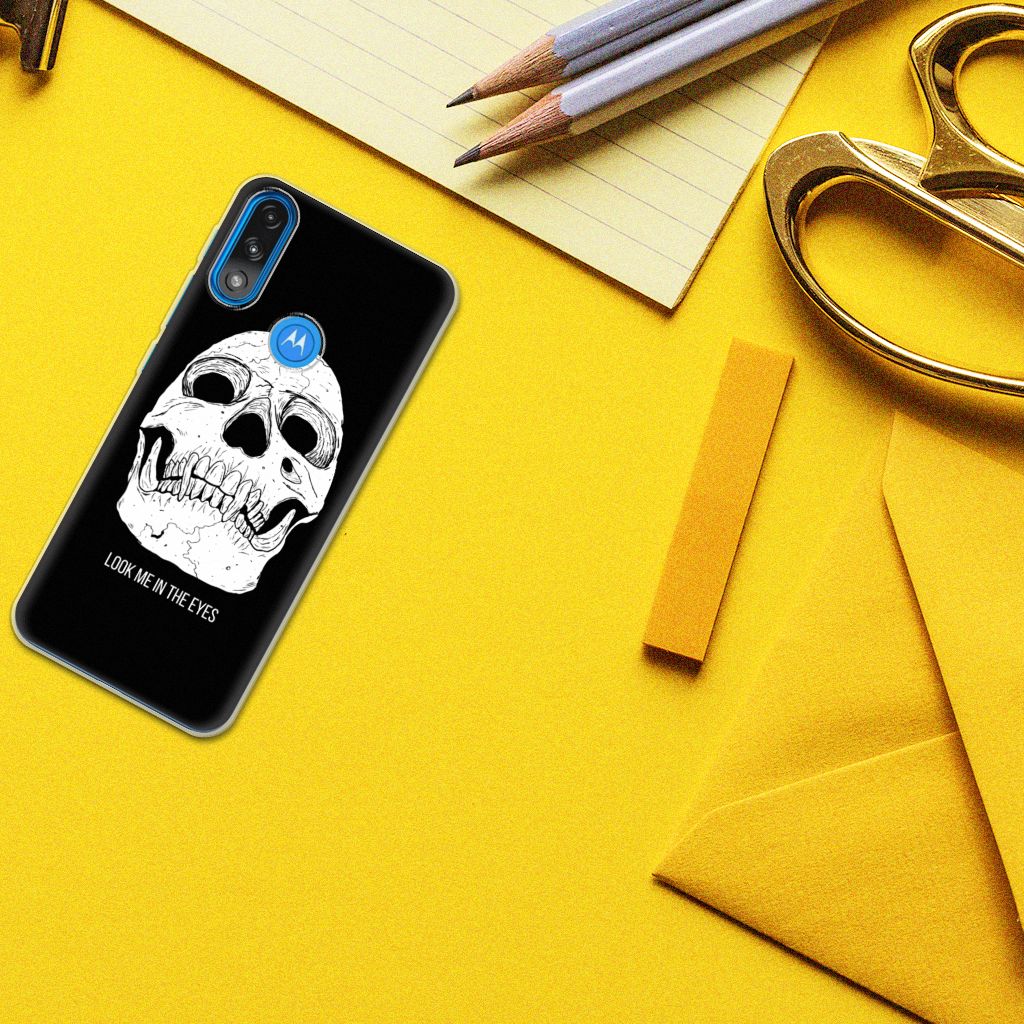 Silicone Back Case Motorola Moto E7/E7i Power Skull Eyes B2C Telecom