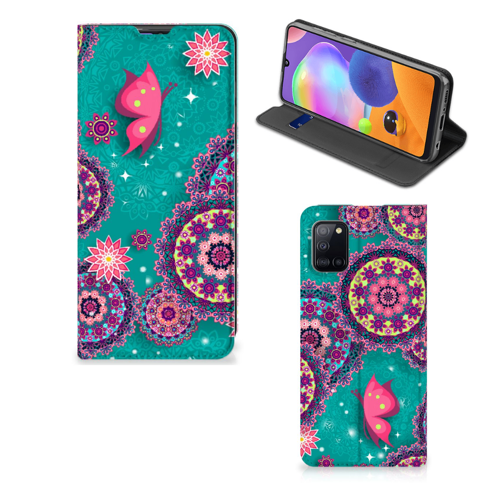 Samsung Galaxy A31 Bookcase Cirkels en Vlinders - B2C Telecom