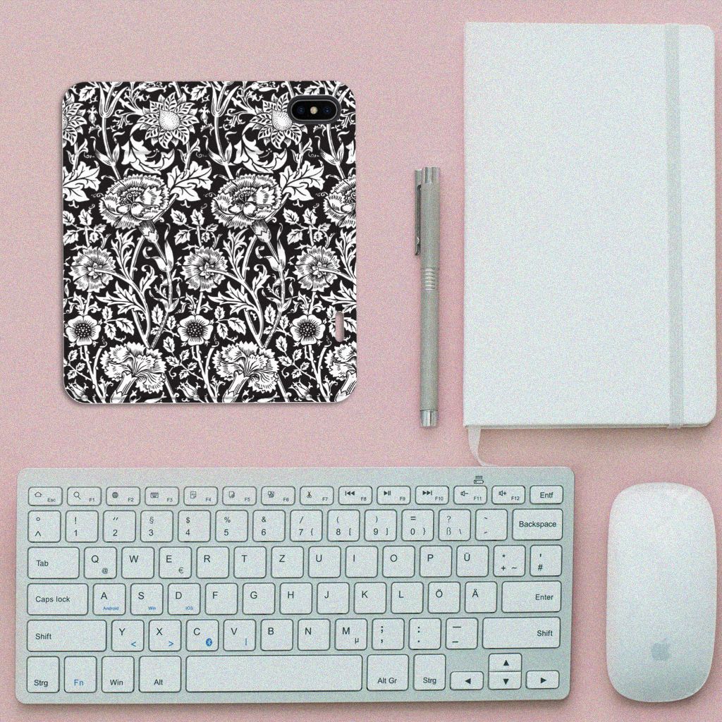 Apple iPhone X | Xs Smart Cover Black Flowers