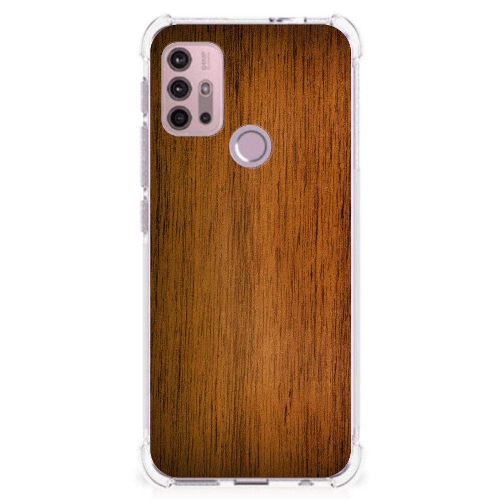 Motorola Moto G30 | G20 | G10 Stevig Telefoonhoesje Donker Hout