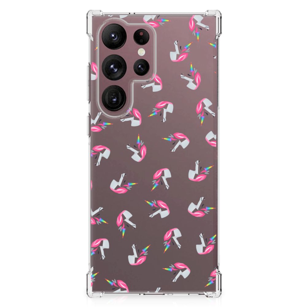 Doorzichtige Silicone Hoesje voor Samsung Galaxy S23 Ultra Unicorns B2C Telecom