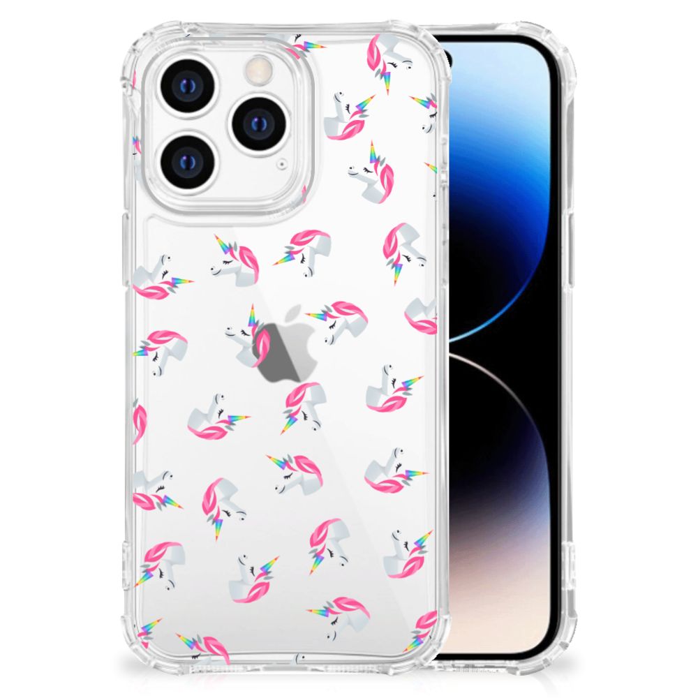 Doorzichtige Silicone Hoesje voor iPhone 14 Pro Unicorns B2C Telecom