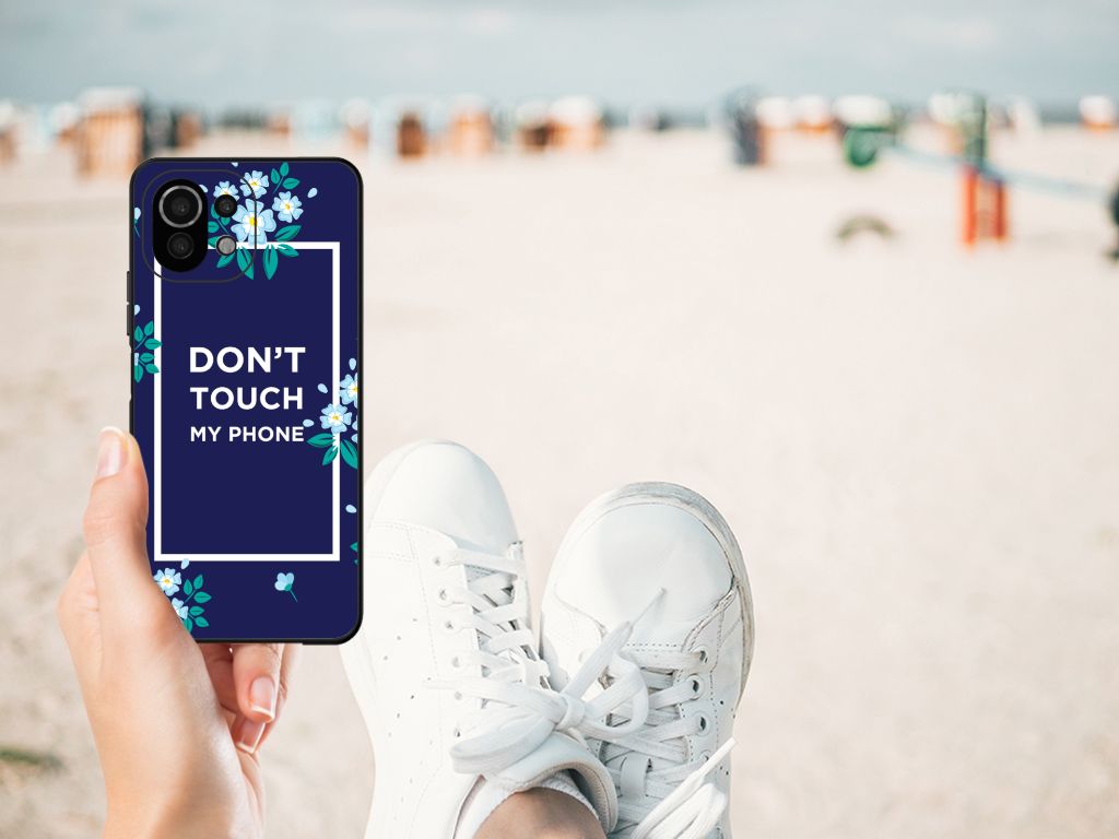 Xiaomi 11 Lite 5G NE | Mi 11 Lite Telefoon Hoesje Flowers Blue DTMP B2C Telecom