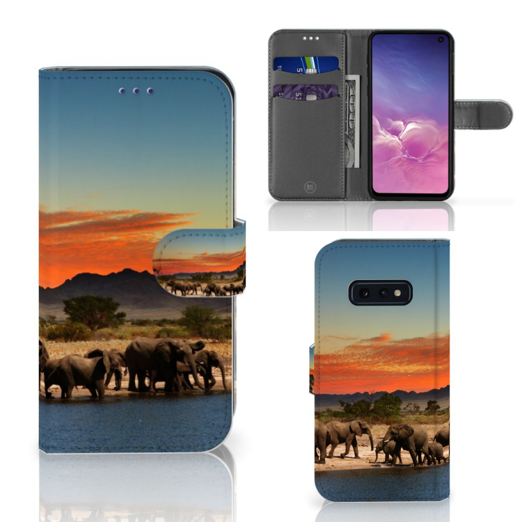 Samsung Galaxy S10e Telefoonhoesje met Pasjes Olifanten