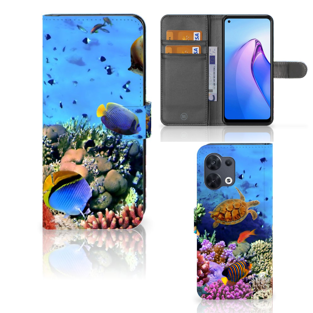 OPPO Reno8 Telefoonhoesje met Pasjes Vissen