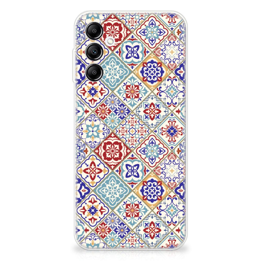 Samsung Galaxy A14 5G TPU Siliconen Hoesje Tiles Color met kleurrijk tegelpatroon