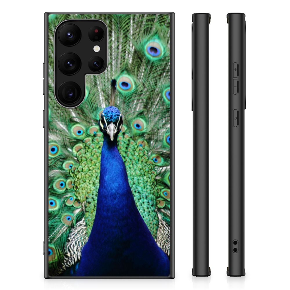 Samsung Galaxy S23 Ultra Dierenprint Telefoonhoesje Pauw