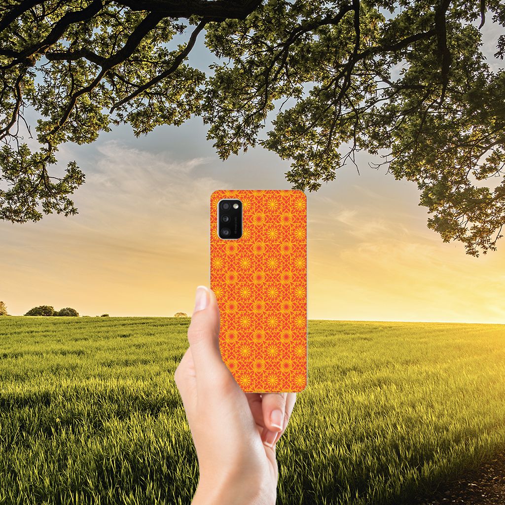 Samsung Galaxy A41 TPU bumper Batik Oranje B2C Telecom