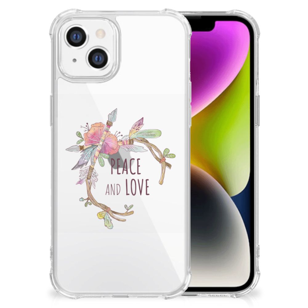 iPhone 14 Stevig Bumper Hoesje Boho Text B2C Telecom