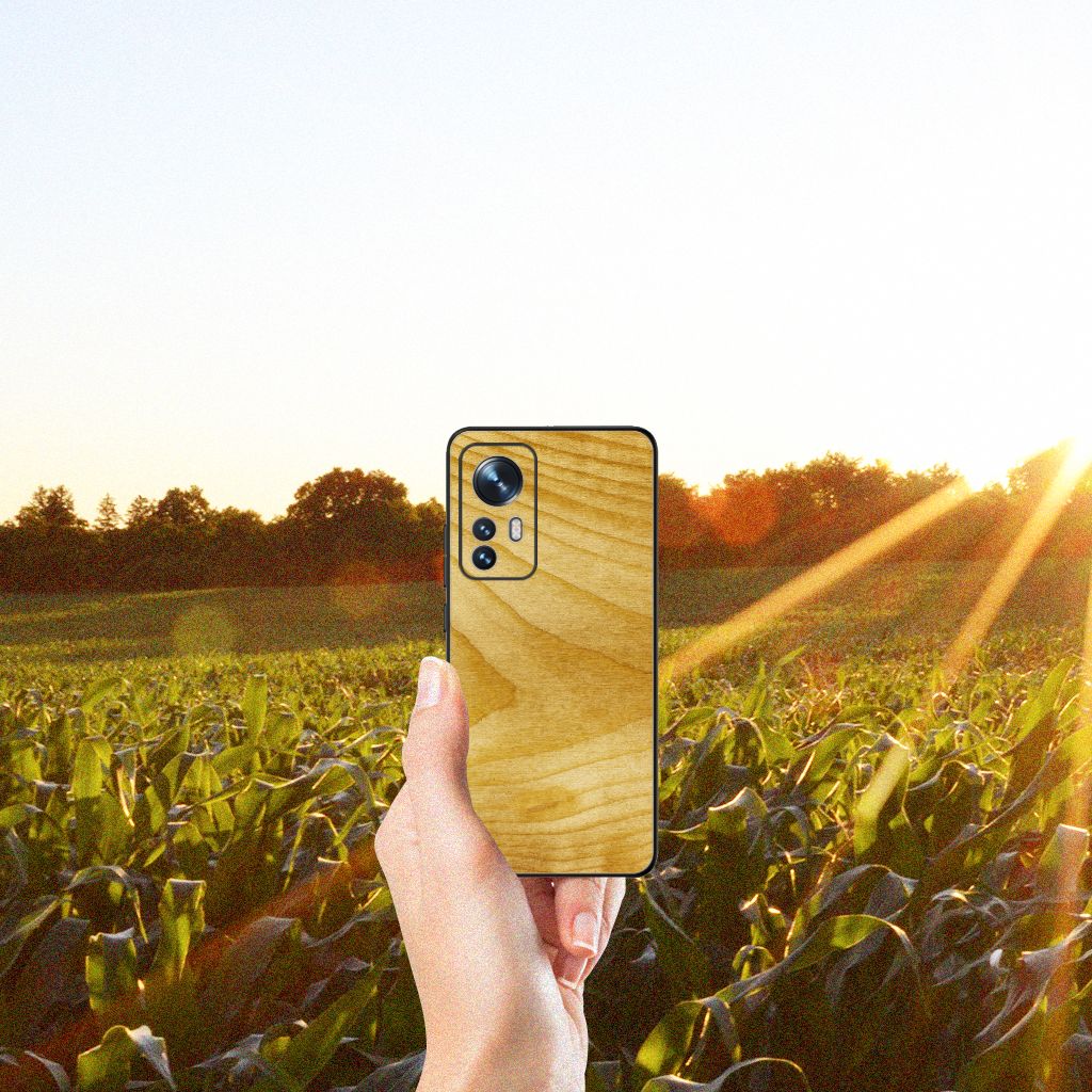 Xiaomi 12 | 12X Houten Print Telefoonhoesje Licht Hout B2C Telecom