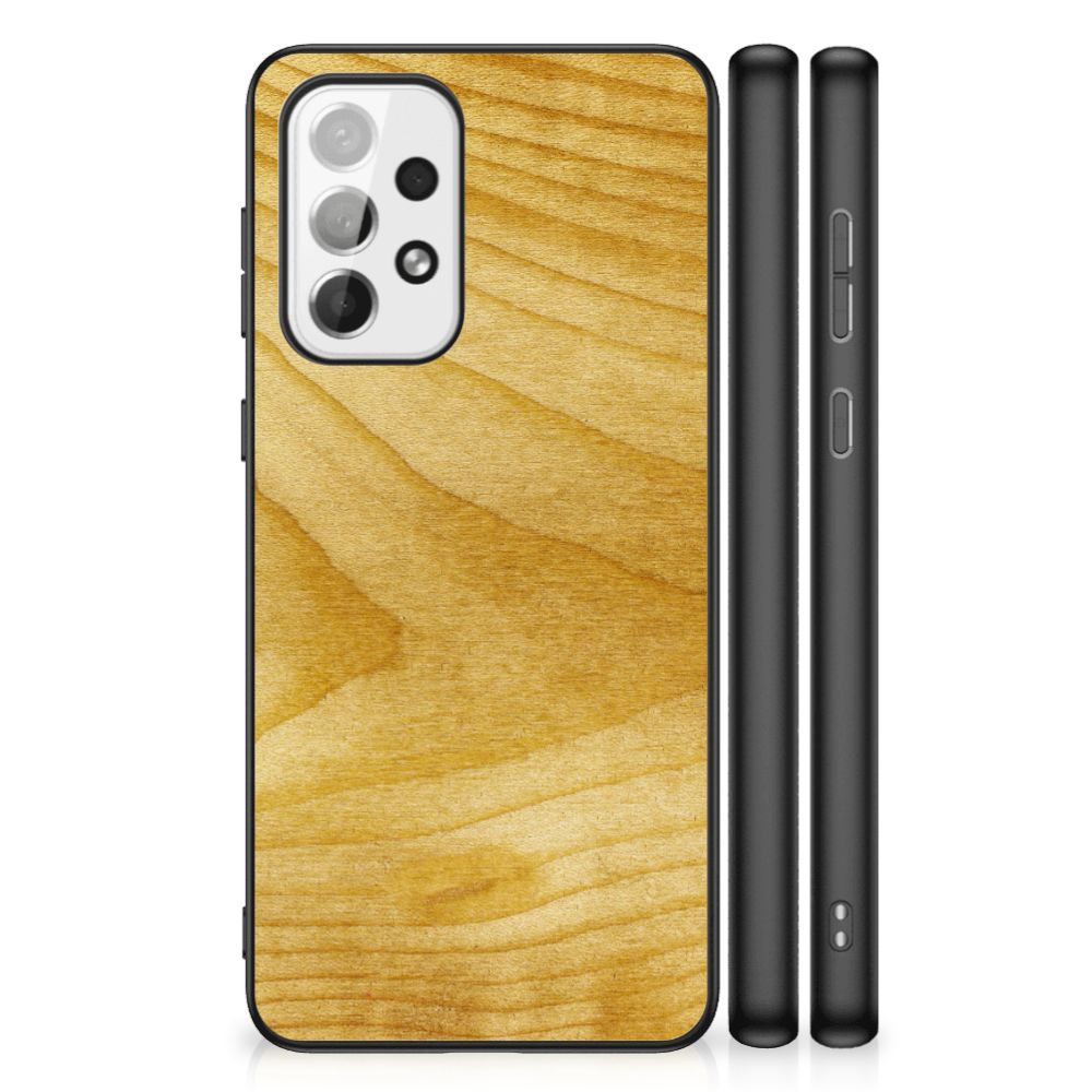 Samsung Galaxy A73 Houten Print Telefoonhoesje Licht Hout B2C Telecom