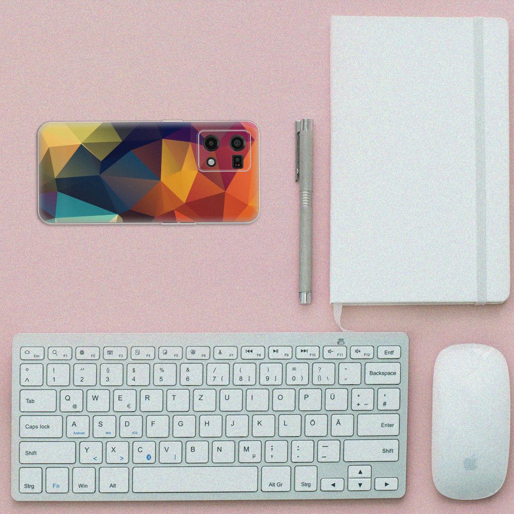 OPPO Reno7 4G TPU Hoesje Polygon Color