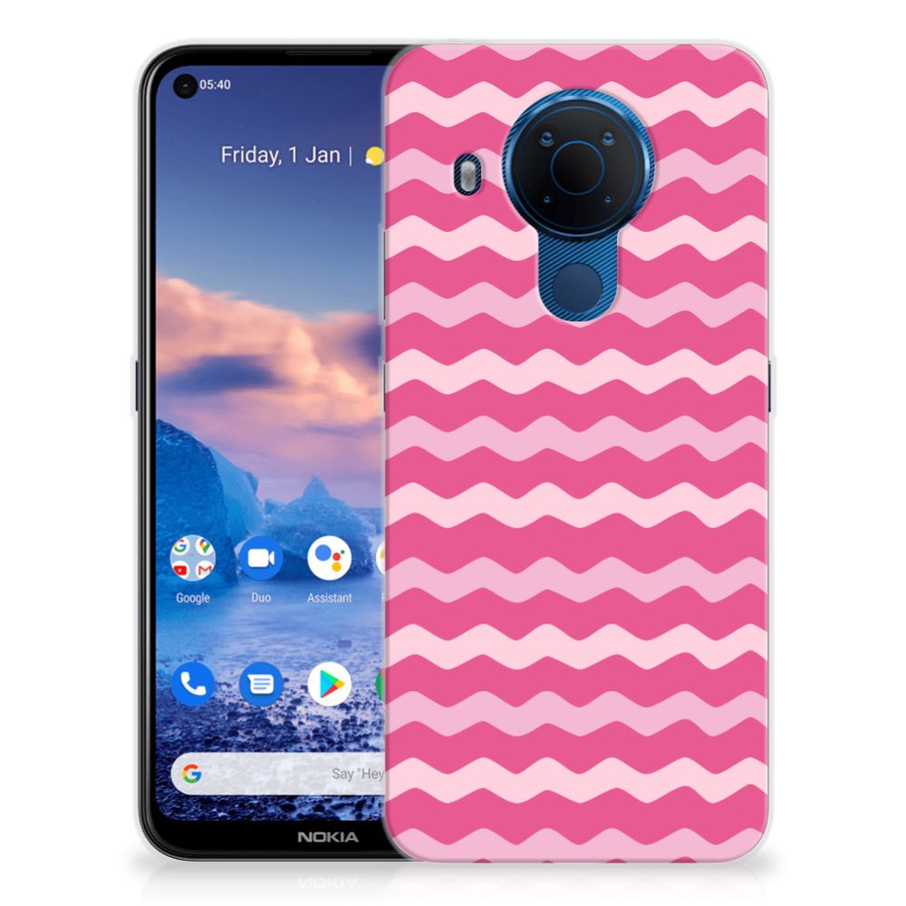 Nokia 5.4 TPU bumper Waves Pink