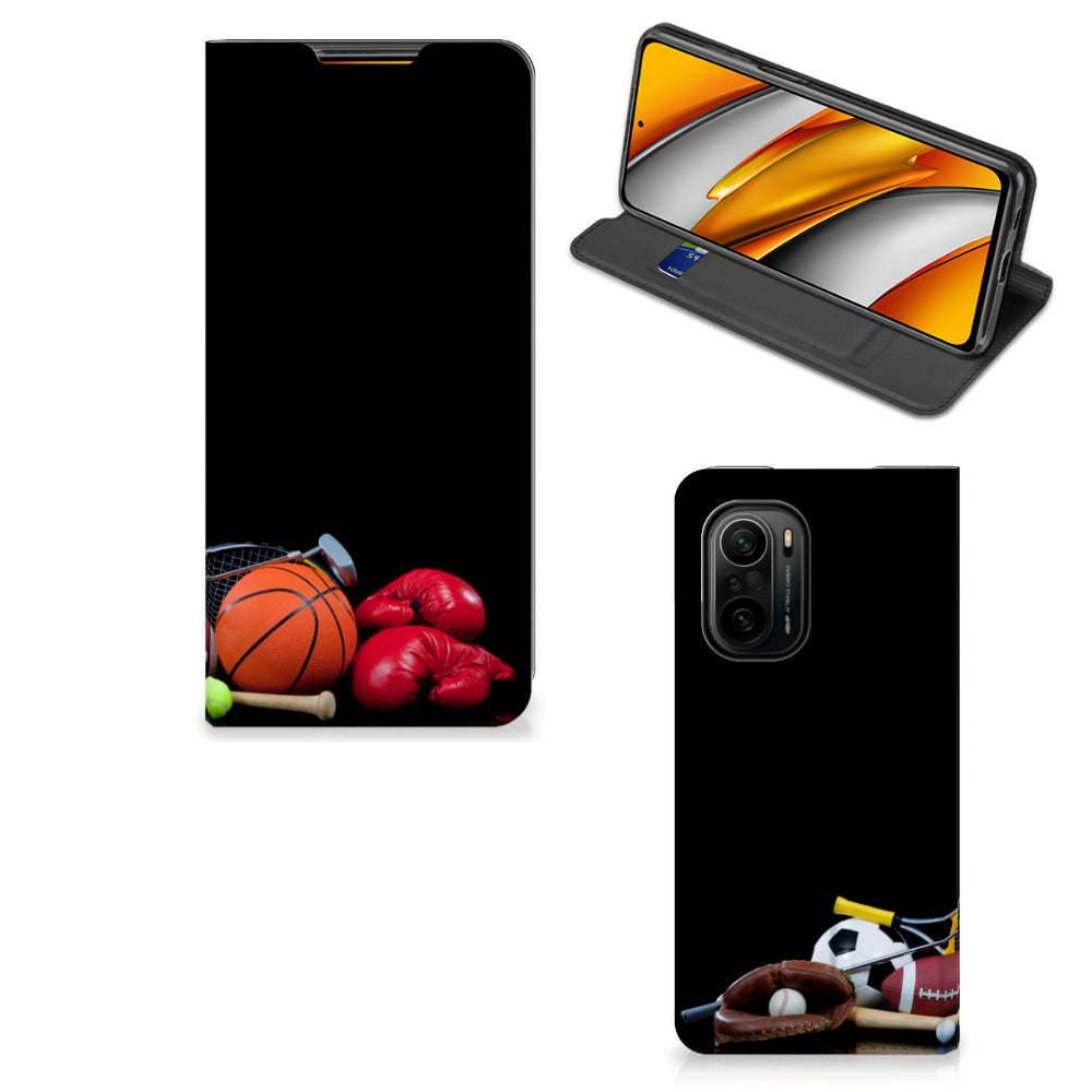 Xiaomi Mi 11i | Poco F3 Hippe Standcase Sports with sports-themed designs including basketball and boxing gloves.