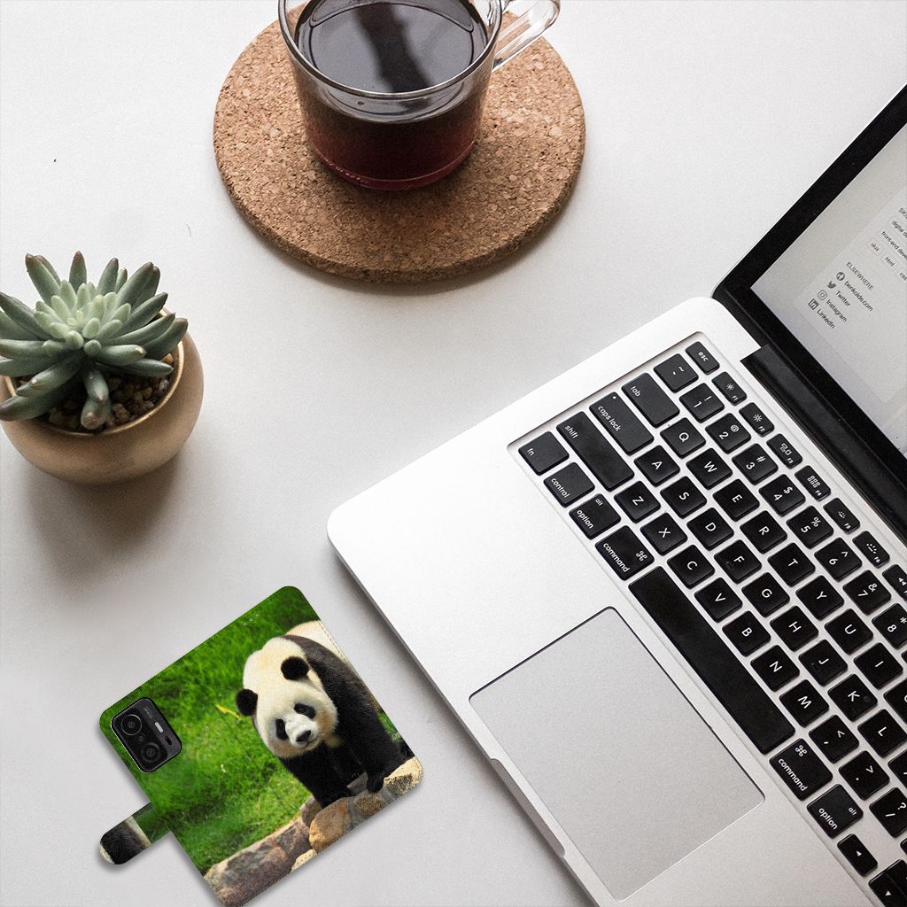 Xiaomi 11T | 11T Pro Telefoonhoesje met Pasjes Panda