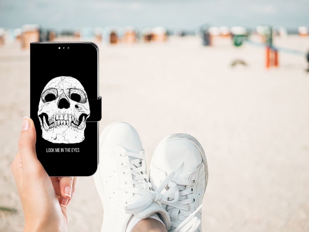 Telefoonhoesje met Naam Motorola Moto G7 | G7 Plus Skull Eyes