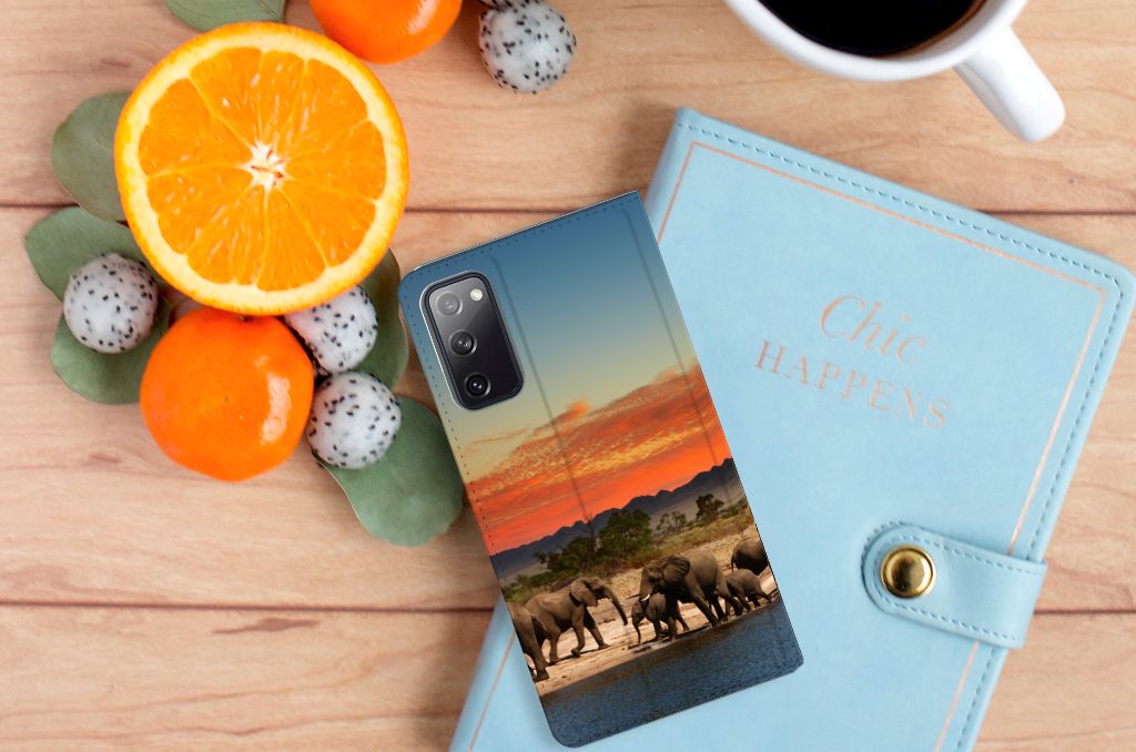 Samsung Galaxy S20 FE Hoesje maken Olifanten - B2C Telecom