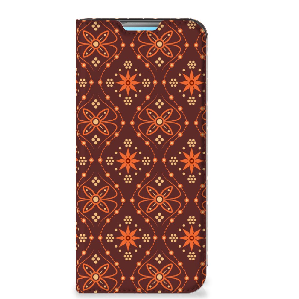 Xiaomi Redmi 10 Hoesje met Magneet Batik Brown - B2C Telecom
