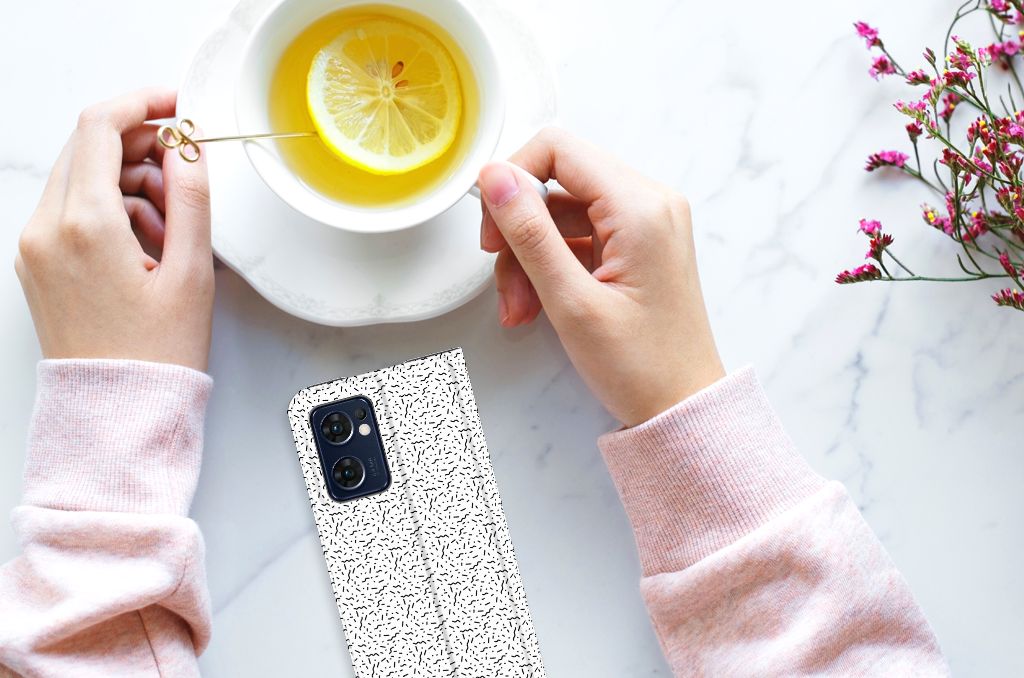 OPPO Find X5 Lite | Reno7 5G Hoesje met Magneet Stripes Dots - B2C Telecom