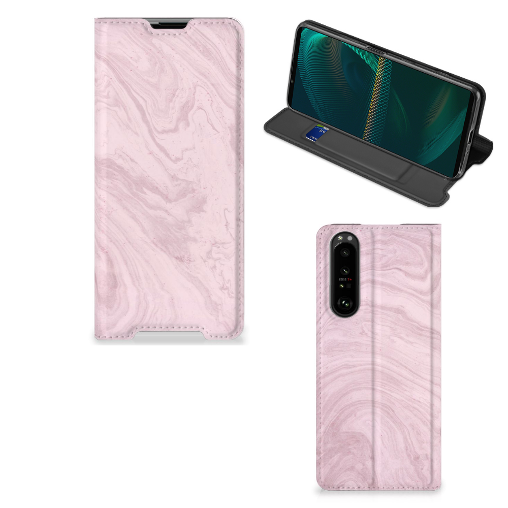 Sony Xperia 5 III Standcase Marble Pink - Origineel Cadeau Vriendin - B2C Telecom