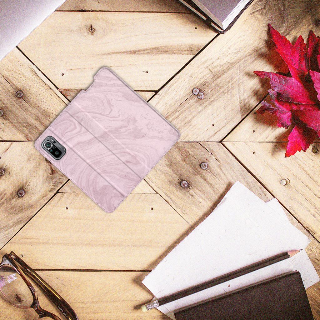Xiaomi Redmi Note 10/10T 5G | Poco M3 Pro Standcase Marble Pink - Origineel Cadeau Vriendin - B2C Telecom