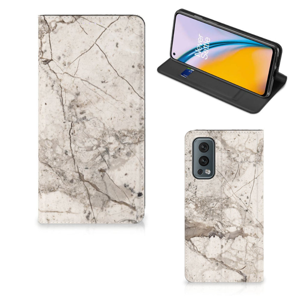 OnePlus Nord 2 5G Standcase Marmer Beige