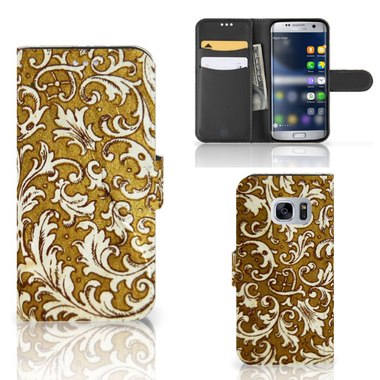 Wallet Case Samsung Galaxy S7 Barok Goud