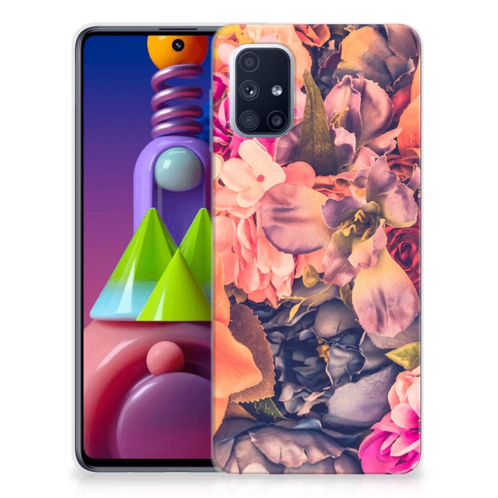 Samsung Galaxy M51 TPU Case Bosje Bloemen