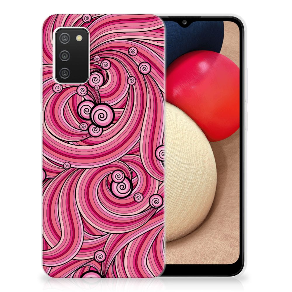 Samsung Galaxy A02s Hoesje maken Swirl Pink B2C Telecom