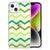 iPhone 14 Doorzichtige Silicone Hoesje Zigzag Groen B2C Telecom