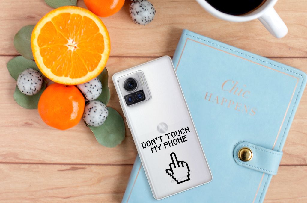 Motorola Moto X30 Pro Silicone-hoesje Finger Don't Touch My Phone B2C Telecom