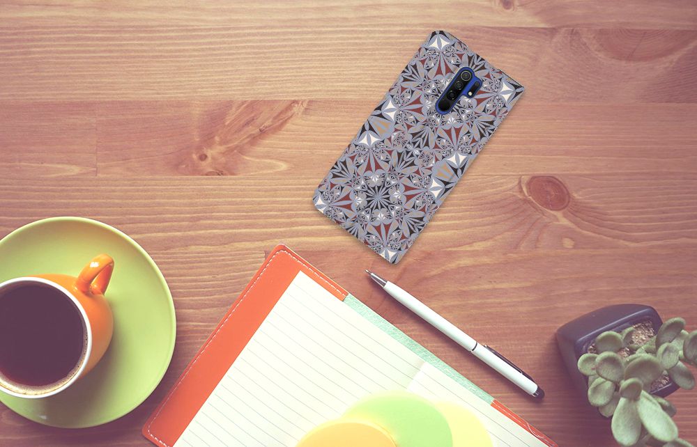 Xiaomi Redmi 9 Standcase Flower Tiles - B2C Telecom