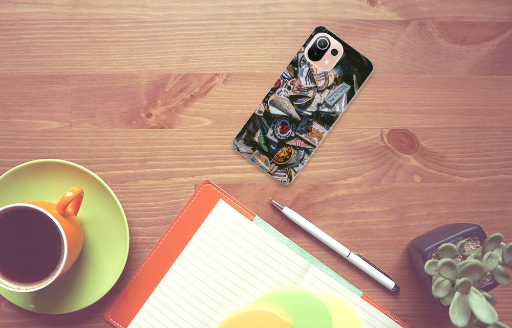 Xiaomi Mi 11 Lite | 11 Lite 5G NE Siliconen Hoesje met foto Badges