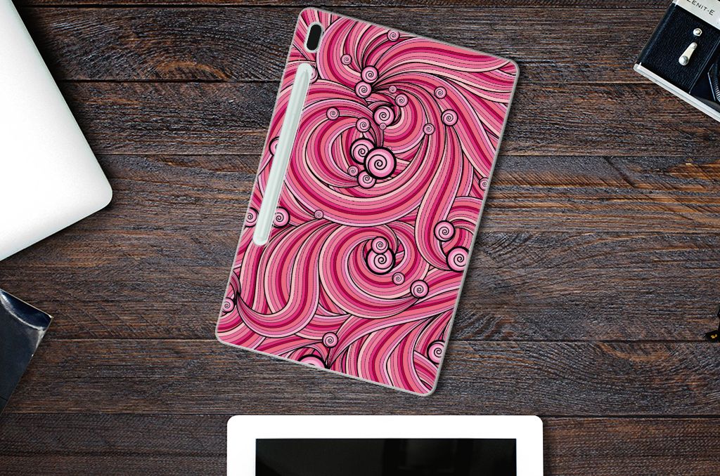 Samsung Galaxy Tab S7FE Tablethoes Swirl Pink - B2C Telecom