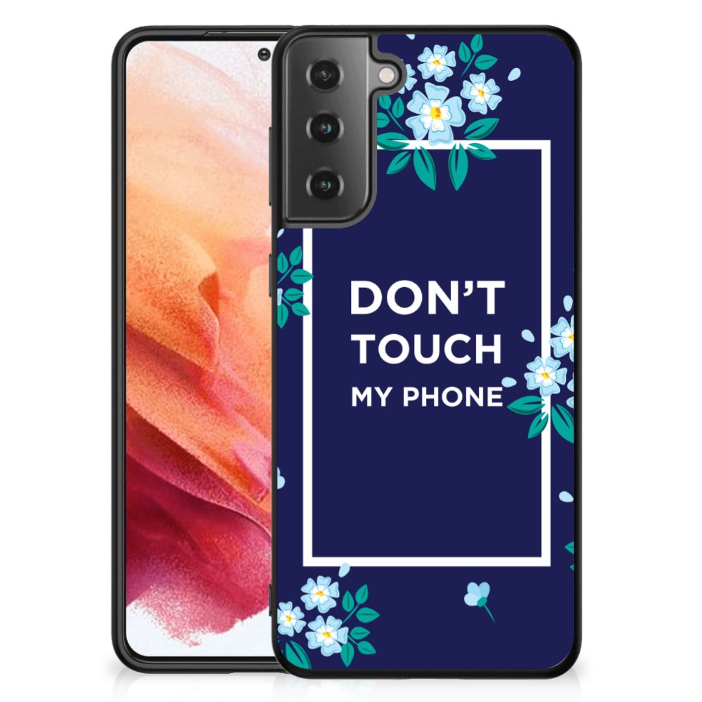 Samsung Galaxy S21 Telefoon Hoesje Flowers Blue DTMP