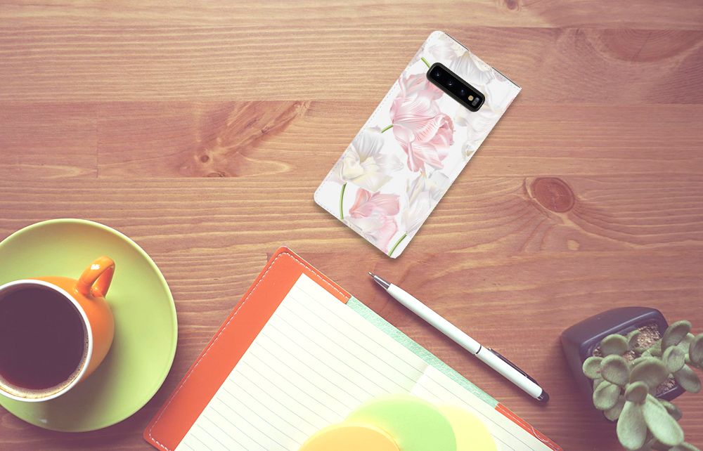 Samsung Galaxy S10 Plus Smart Cover Lovely Flowers