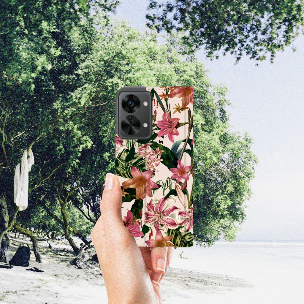 OnePlus Nord 2T Smart Cover Flowers - B2C Telecom
