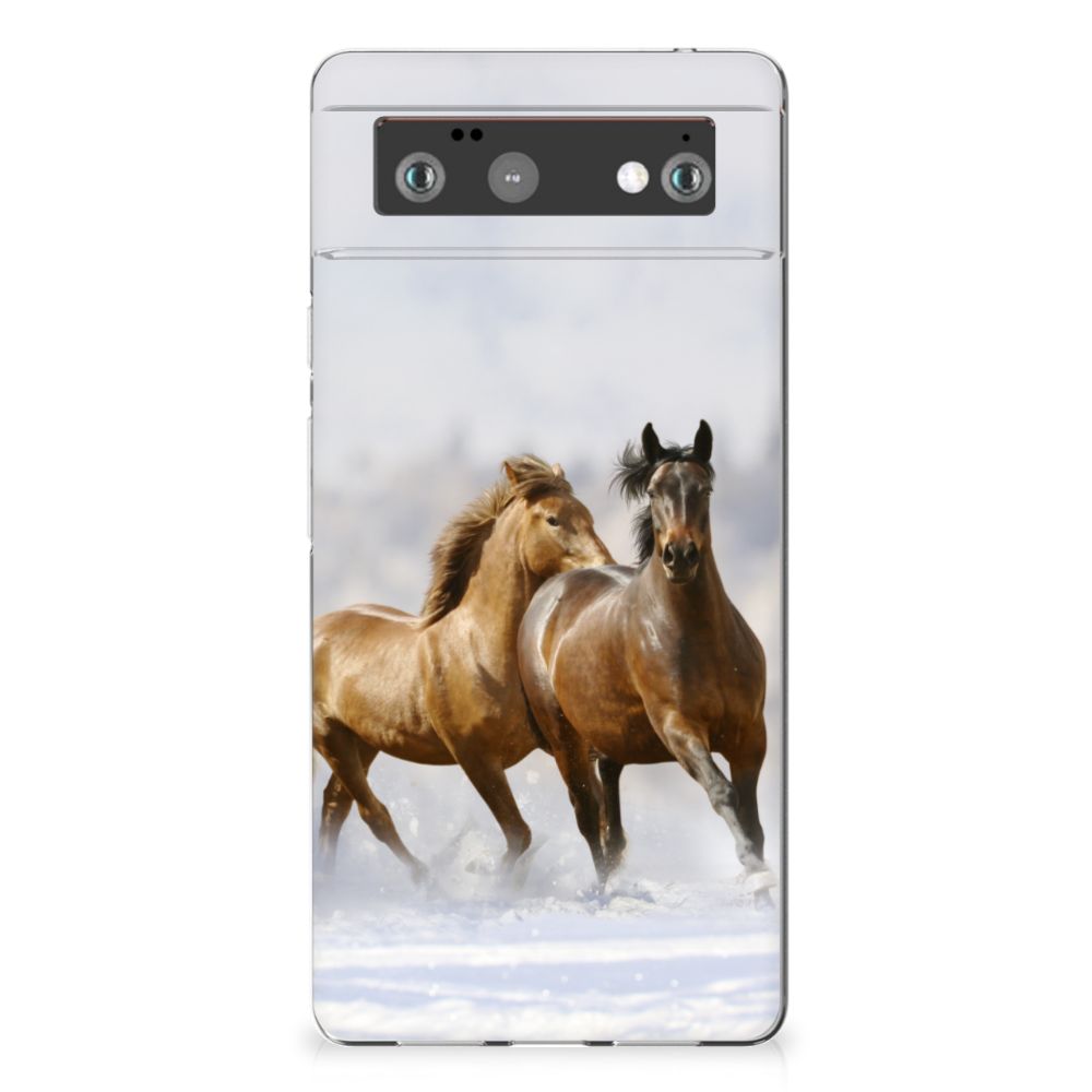 Google Pixel 6 TPU Hoesje Paarden