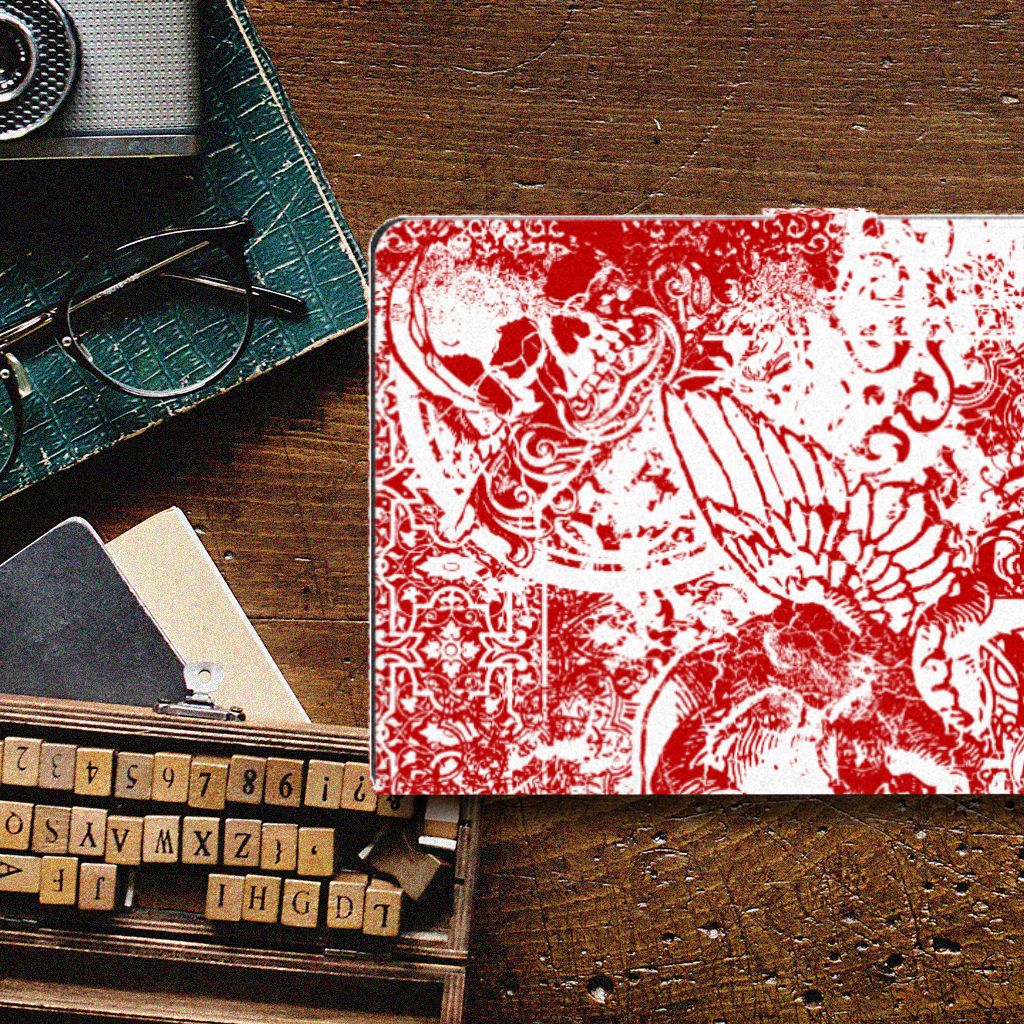 Tablettasje Lenovo Tab P11 | P11 Plus Angel Skull Rood