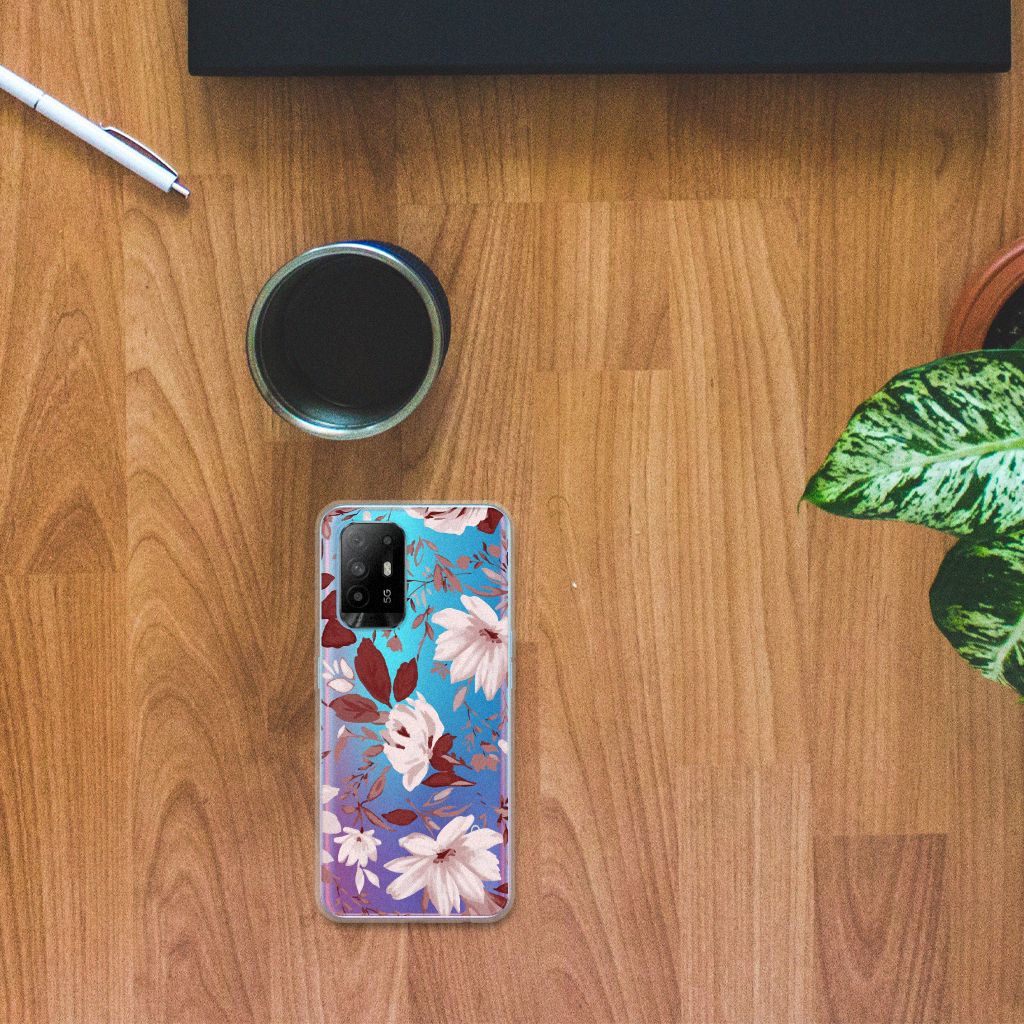 Hoesje maken OPPO A94 5G | Reno5 Z Watercolor Flowers B2C Telecom