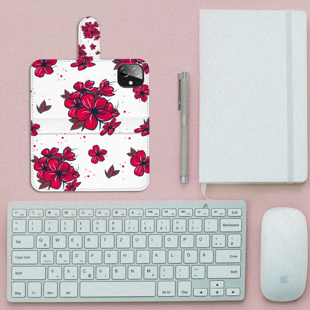 Apple iPhone 12 Mini Hoesje Blossom Red