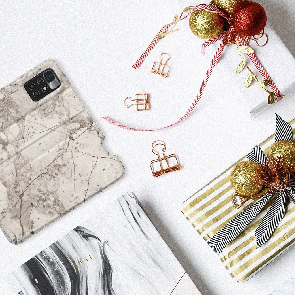 Xiaomi Redmi 10 Standcase Marmer Beige - B2C Telecom