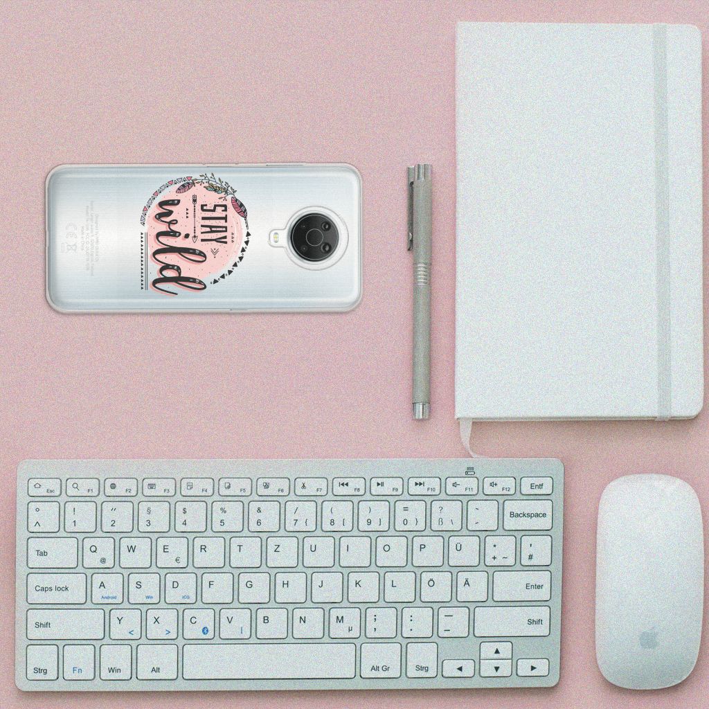 Nokia G20 | G10 Telefoonhoesje met Naam Boho Stay Wild B2C Telecom