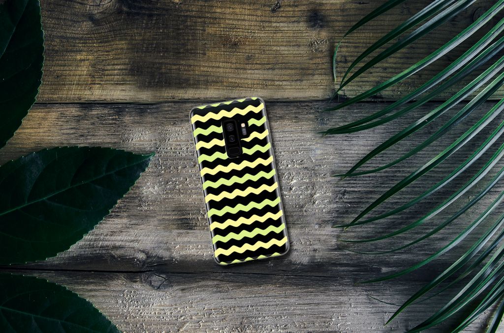 Samsung Galaxy S9 Plus TPU bumper Waves Yellow