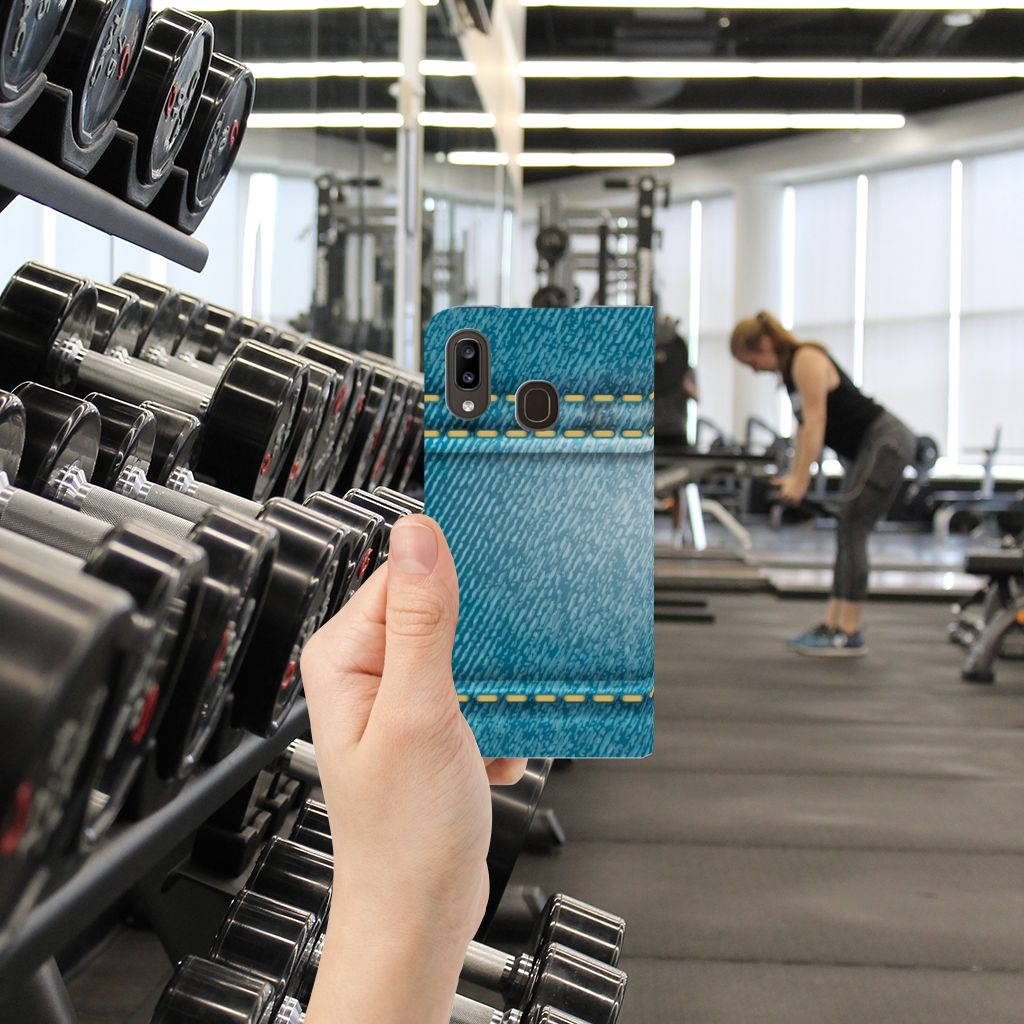Samsung Galaxy A30 Hippe Standcase Jeans