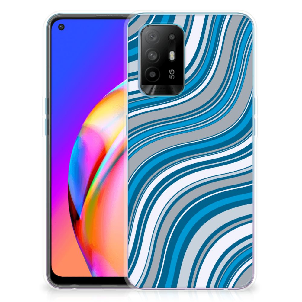 OPPO A94 5G | Reno5 Z TPU bumper Waves Blue B2C Telecom