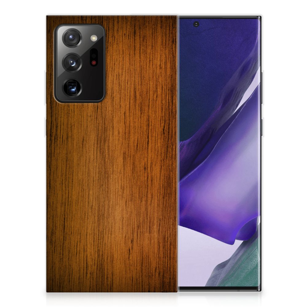 Samsung Galaxy Note20 Ultra Bumper Hoesje Donker Hout